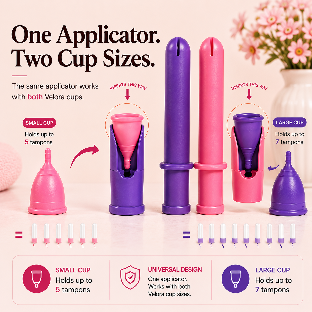 Menstrual Cup + Applicator Kit